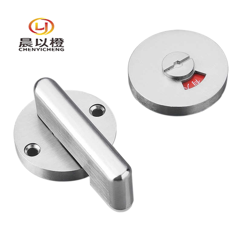 晨以橙 卫生间隔断指示锁 平门锁孔距47mm 把高清大图