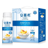 伊利安慕希风味酸牛奶黄桃燕麦风味酸奶200ml*10瓶 整箱早餐酸奶 包邮