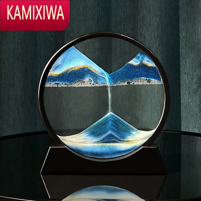 kamixiwa创意沙漏摆件居客厅卧室流沙画酒柜电视柜办公室桌面玄关装饰