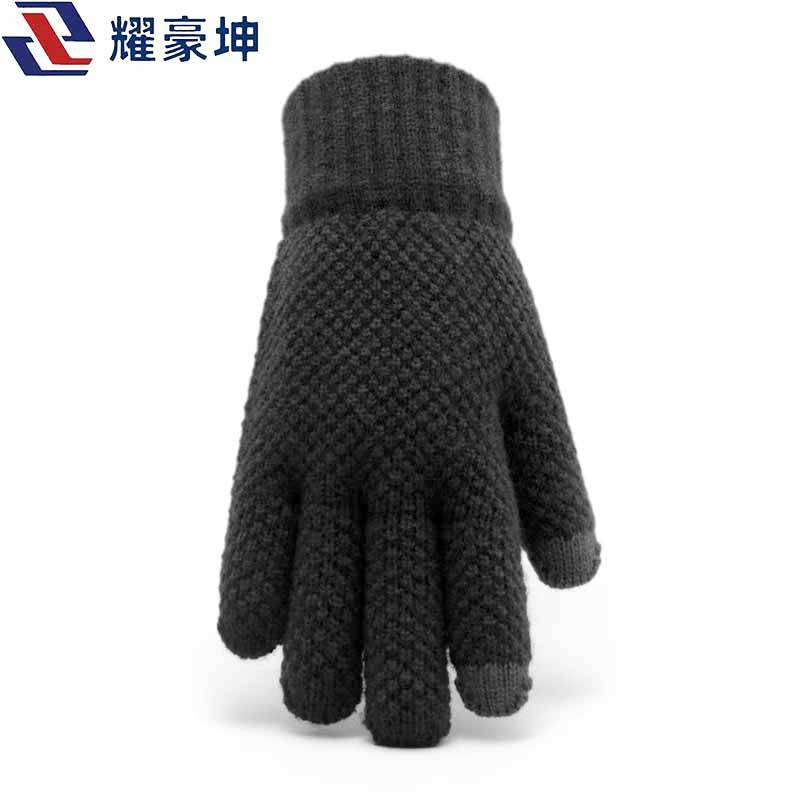 耀豪坤针织手套北极绒双层加厚防寒保暖手套LSTT-6/双