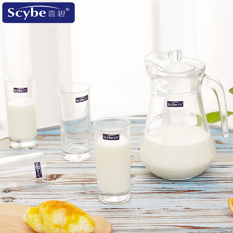[Scybe]喜碧达尔克水具套装五件套玻璃冷水壶家用玻璃凉水壶优品扎壶果汁鸭嘴壶