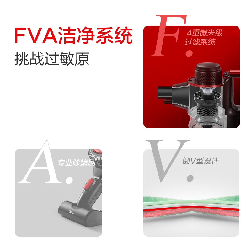 美的（Midea）吸尘器V1手持吸尘器家用无线