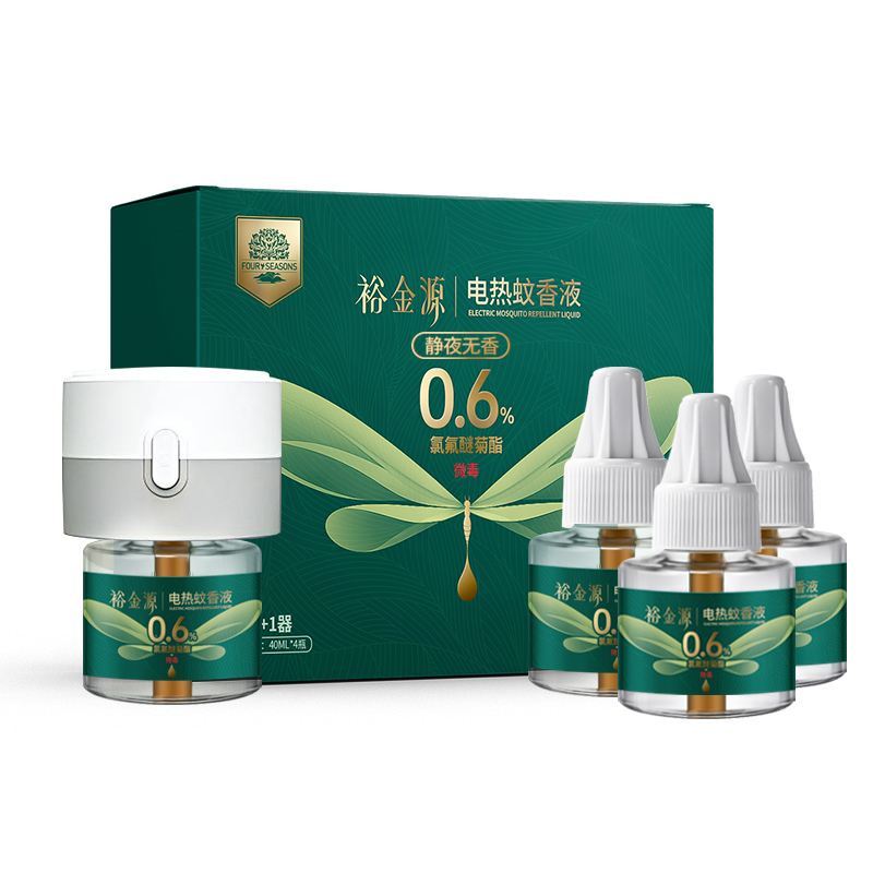 裕金源 电热蚊香液 40ml*4瓶+1器 静夜无香