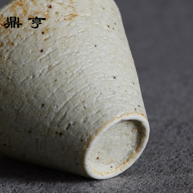 鼎亨青物烧功夫主人杯手工薄斗笠大茶杯 手工普洱品茗杯景德镇陶