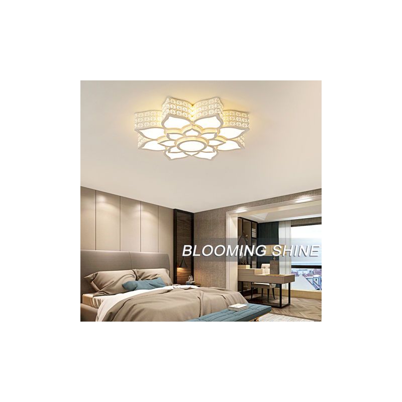 客厅灯led水晶2020新款led吸顶灯卧室灯全屋套餐灯具花型吸顶灯