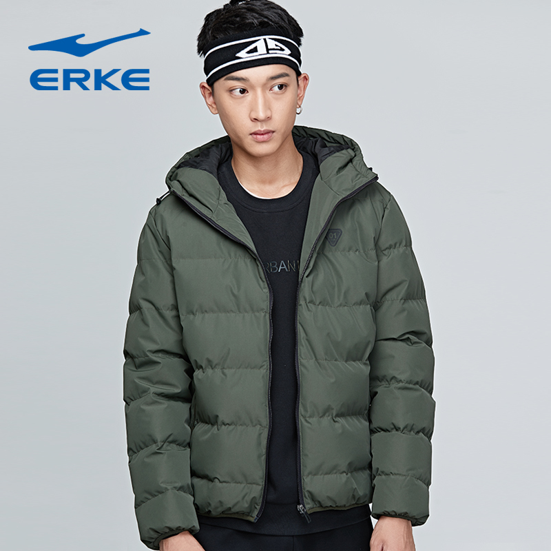 鸿星尔克(ERKE)男羽绒服2018新款冬季羽绒服保暖百搭男士厚款常规型休闲运动棉衣男上衣11218411463