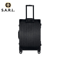 S.A.R.L瑞士拉杆箱可放17.3英寸及以上手提电脑包铝框静音万向轮旅行箱 男女海关密码锁箱 星耀黑28寸