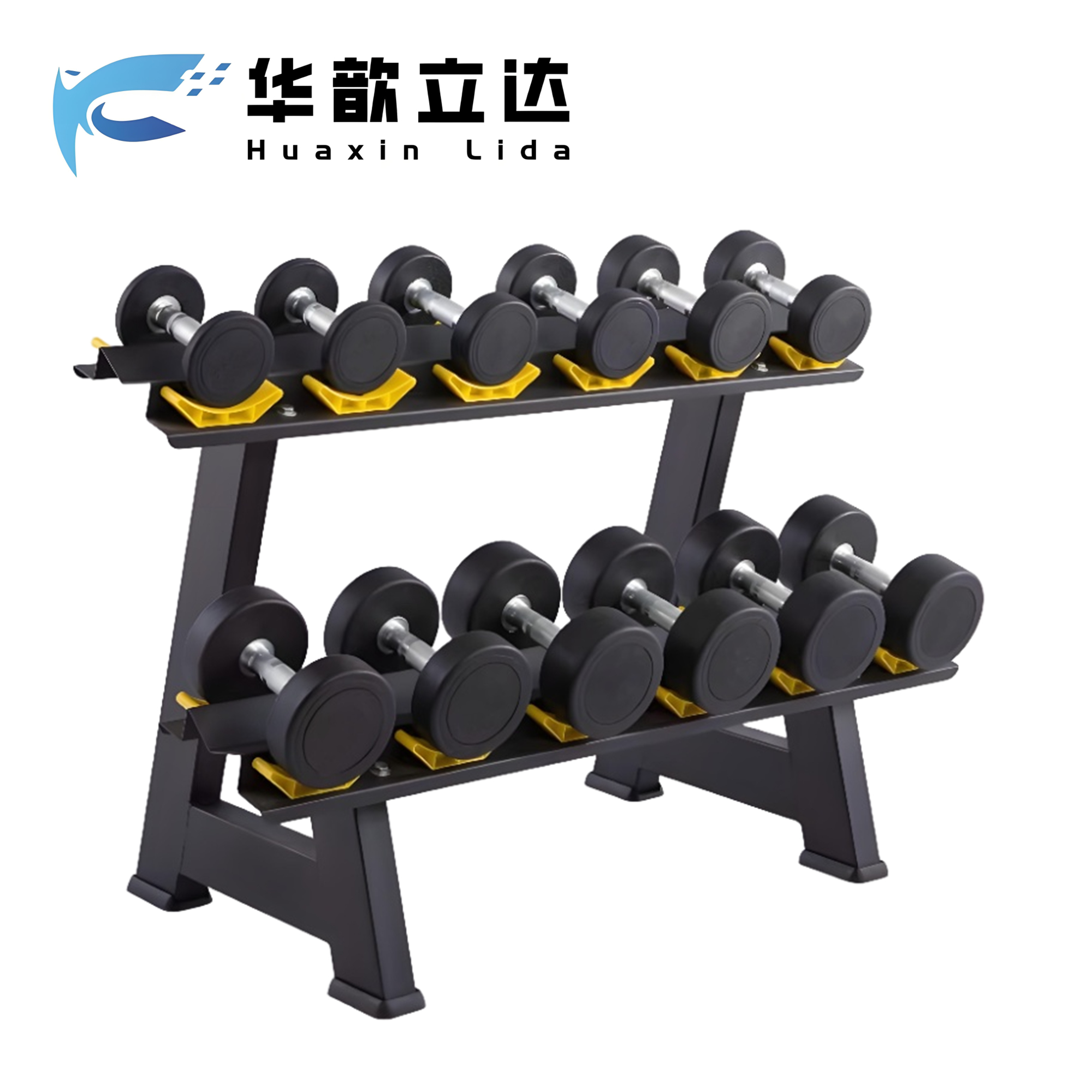 华歆立达 哑铃 135KG双层6对工字型 套
