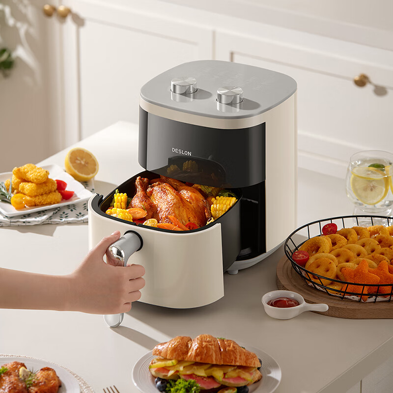 德世朗(DESLON)厨房家用多功能可视空气炸锅 106DDQ-JK013高清大图