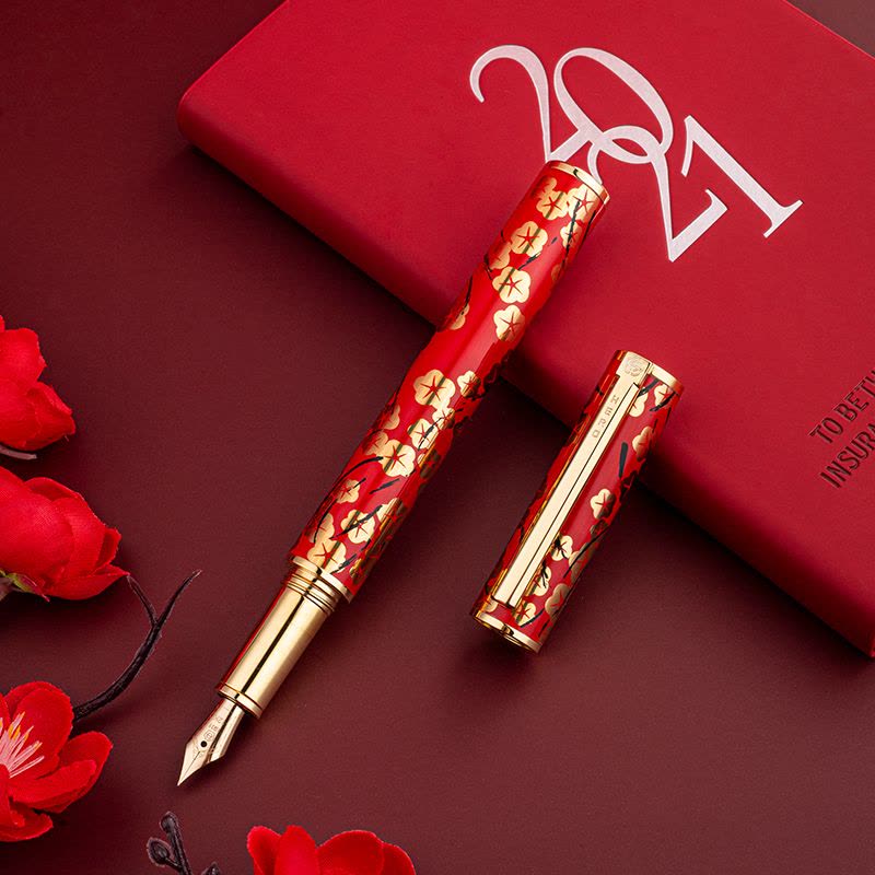 英雄（HERO）钢笔90周年纪念笔 12K金笔尖礼盒套装礼物送礼品笔老师 宝珠笔头签字笔二合一H72图片