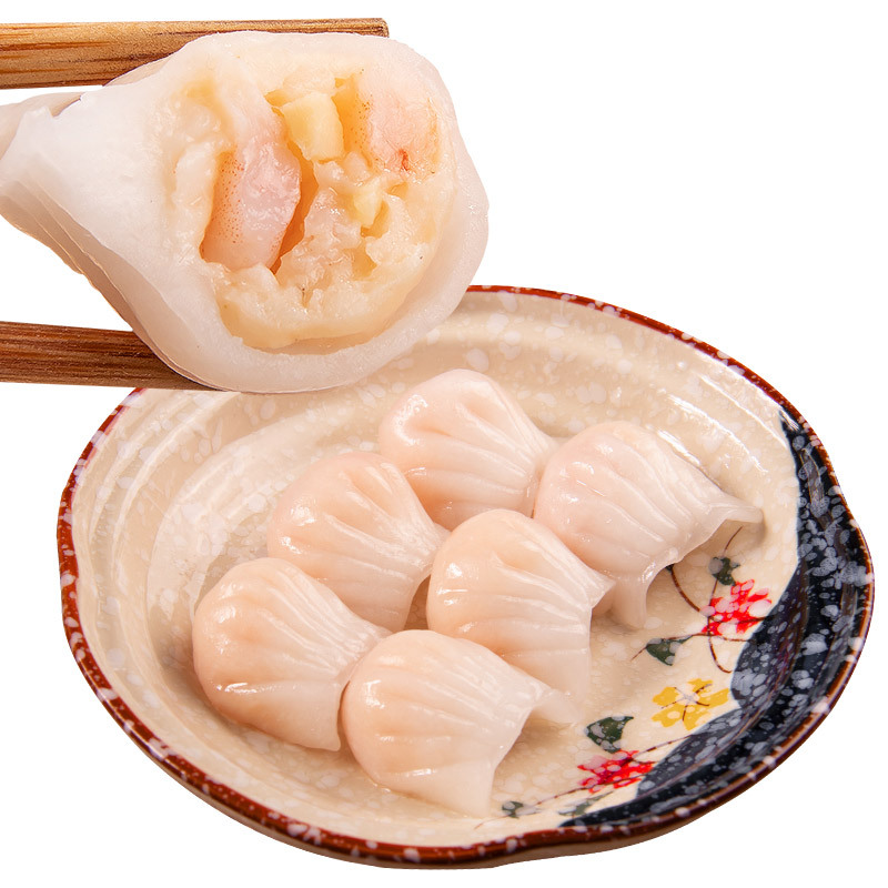 好拾味 大号水晶虾饺虾饺皇25g*12只 广式点心早餐早茶点心