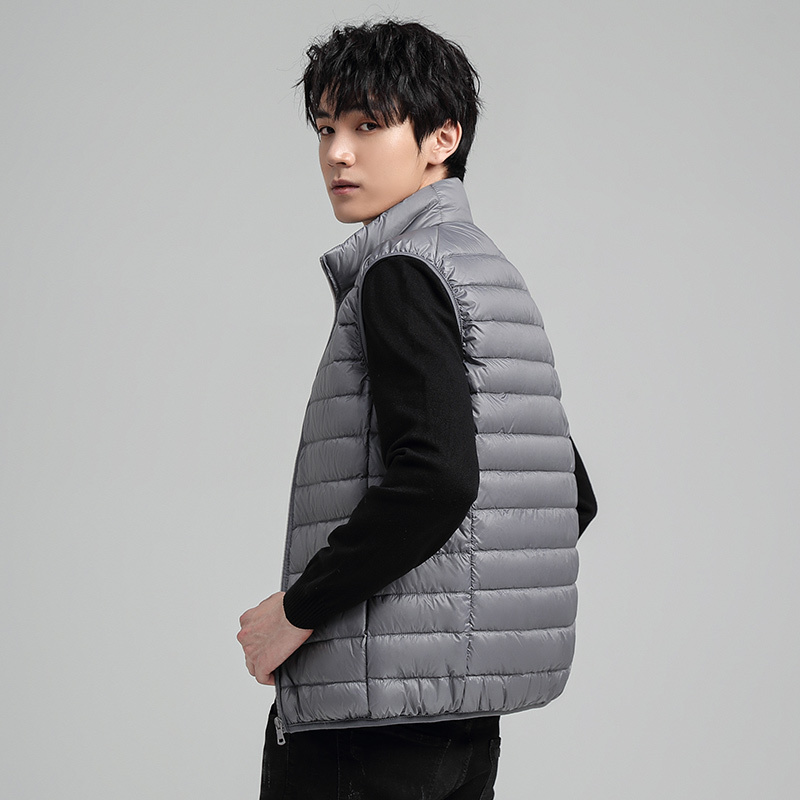 富贵鸟冬季新款羽绒服男士马甲时尚立领坎肩轻薄羽绒背心男上衣50鸭绒
