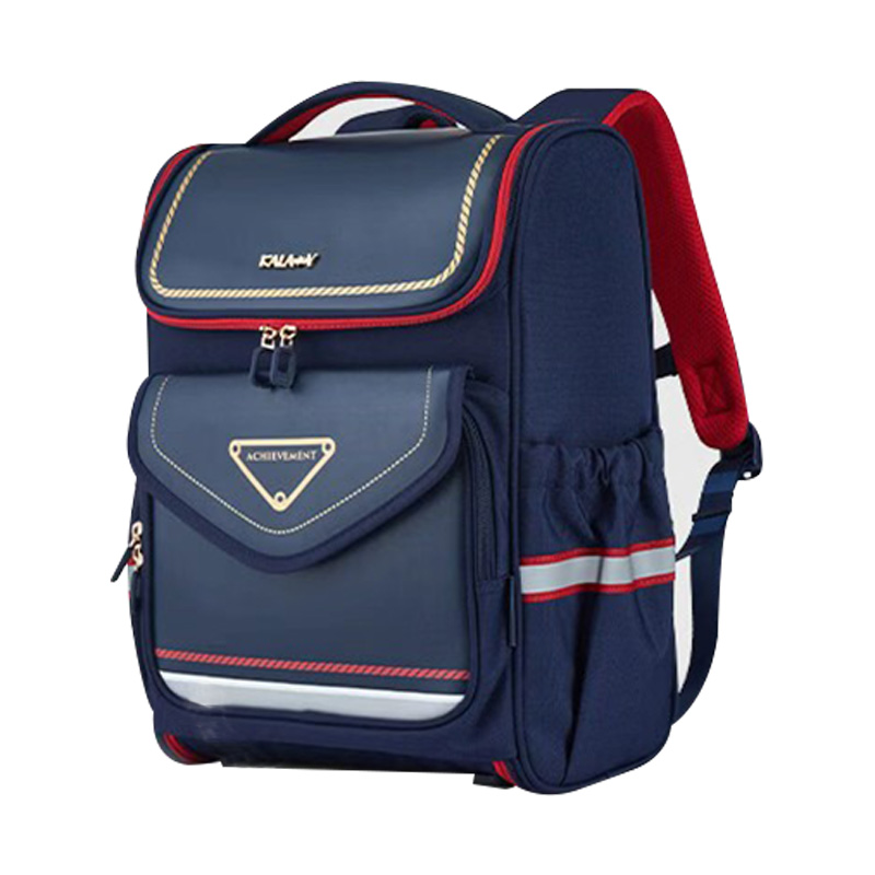 卡拉羊 CX2587 5维防下坠小学生1-4年级减负大嘴书包 280*360*175mm 18L(单位:个)藏青色