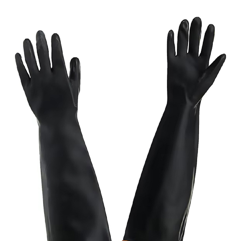 铂识 黑色工业乳胶手套 长55cm 副高清大图