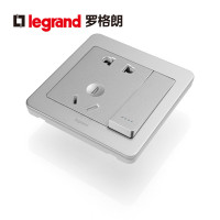 罗格朗Legrand开关插座面板tcl逸典醇砂钢带开关5五孔二三插家用暗装墙壁电源86型带开关插座