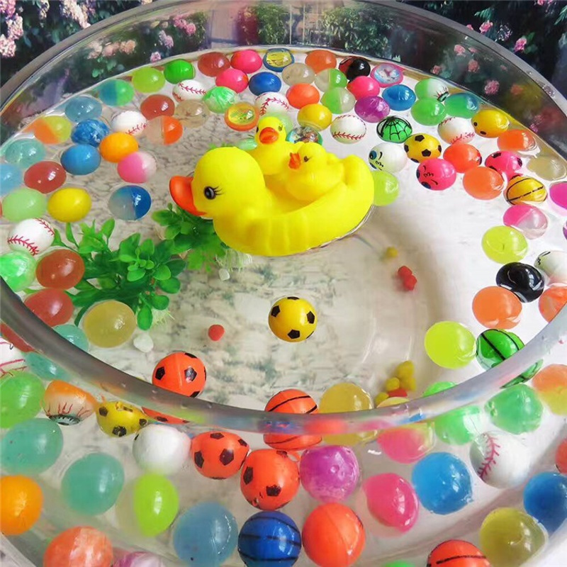 27号直径25mm橡胶实心浮水弹力球缤纷乐园海底捞专用弹力球32号浮水小