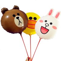 儿童生日气球装饰批發多款扫码活动小礼品微商地推卡通铝膜手持棒