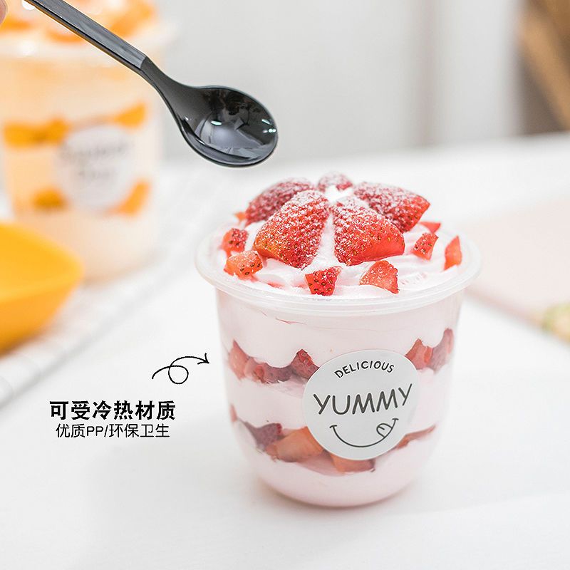 网红波波阿华田蛋糕甜品杯u型千层慕斯豆乳奶茶抱抱啵啵胖胖杯子