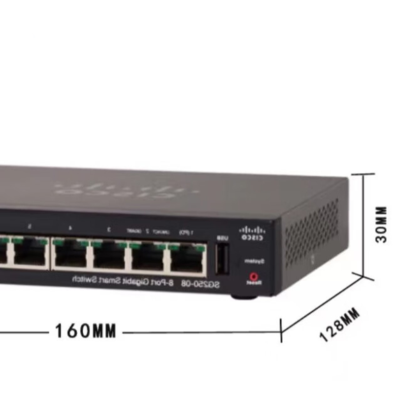 3M 思科(CISCO)千兆企业级交换机 8口千兆可网管SG250-08-K9-CN高清大图