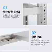 尔迈 中型仓库货架240KG/层重型仓储展示架工厂置物架 灰色蓝色1.5*0.6*2=4层