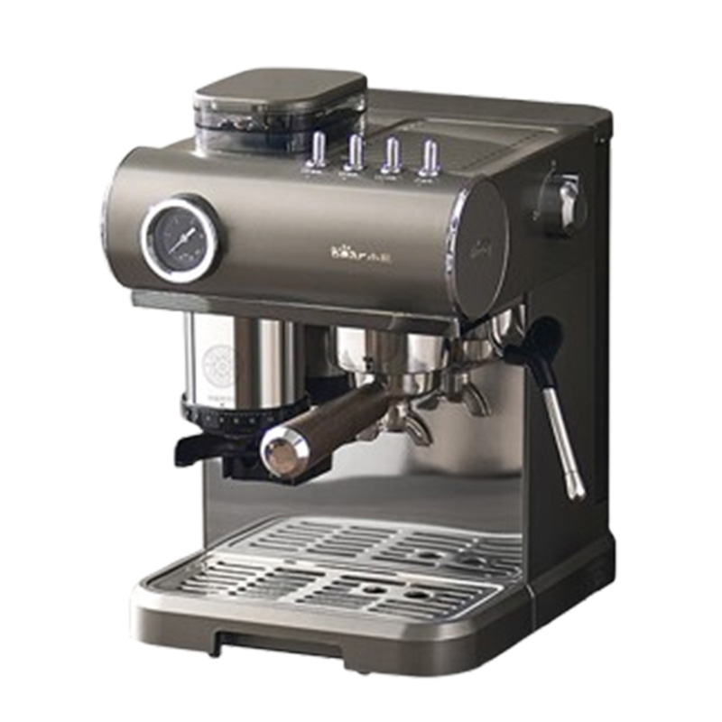 小熊咖啡机意式半自动家用机械舱咖啡机萃取研磨一体机KFJ-L15M8