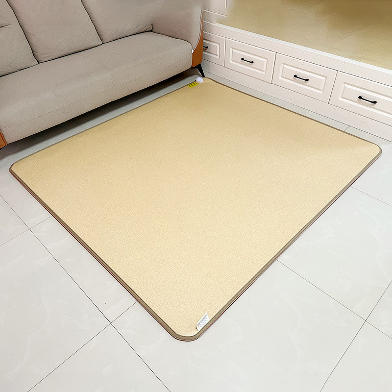 CCKO暖脚垫碳晶地暖垫石墨烯地暖加热地垫家用电热垫 暖米黄 50*150cm可定时数码智能温控开关