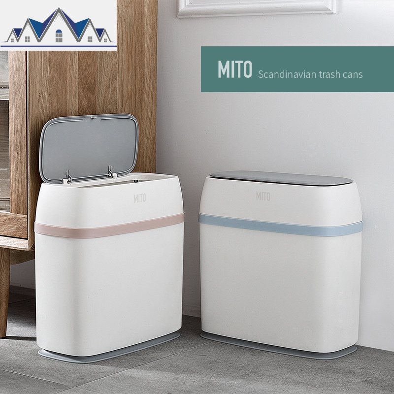 厕所桶分类垃圾桶家用带盖家用客厅创意厨房浴室卫生间按压式纸篓 三维工匠高清大图
