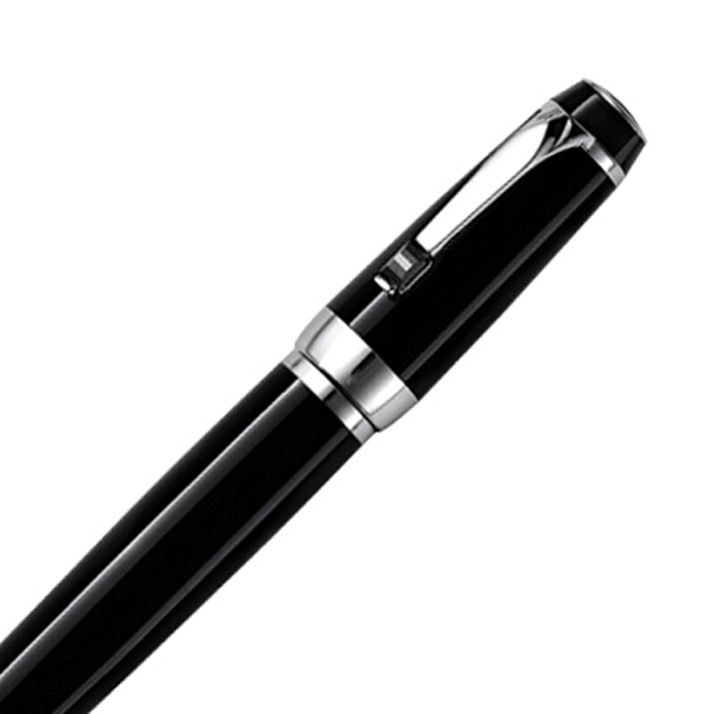 [海外直邮]Montblanc万宝龙波西米亚系列 钢笔黑宝石14k钯金伸缩笔尖墨水笔 M尖(0.7mm)25110