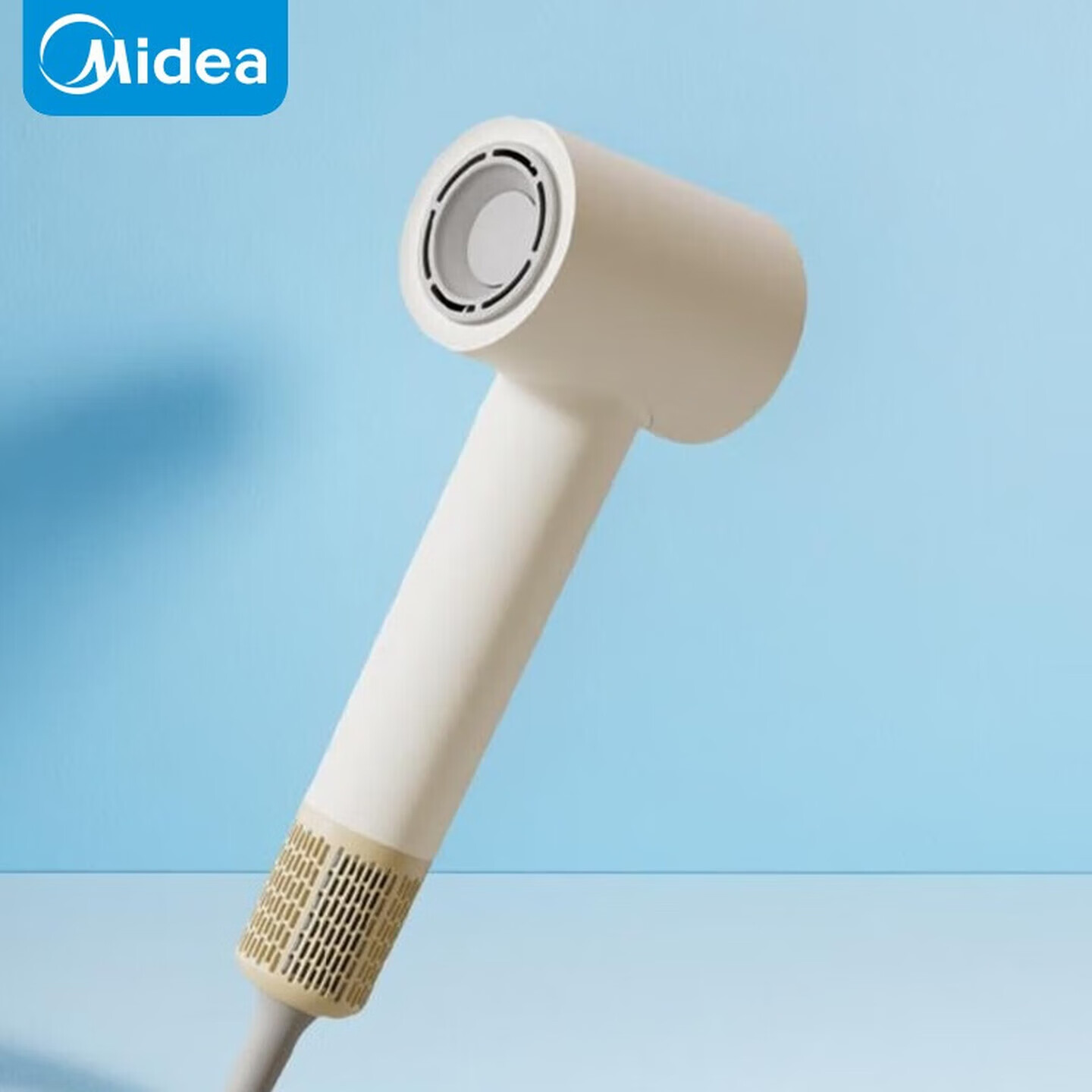 美的(Midea)负离子护发吹风筒电吹风FG106冰奶咖高清大图
