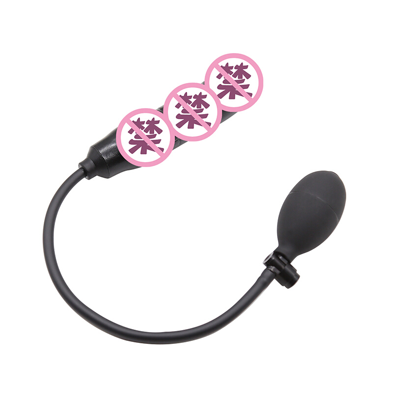 桃色缘 充气肛塞仿真阳具后庭肛部自嗨玩具扩肛器 sm情趣用品夫妻调情SM男女用下体成人性玩具 黑色仿真阳具充气肛塞高清大图