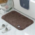 加厚浴室防滑垫卫生间地垫吸水脚垫纯色柔软家用垫卧室地毯_2_177 70×140CM 咖啡色