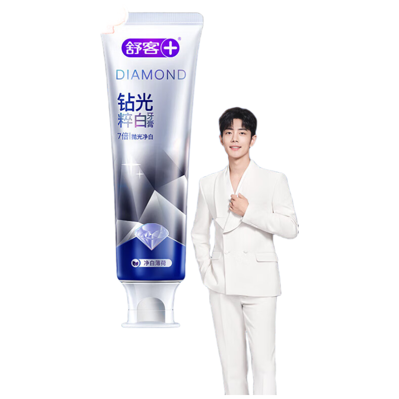 舒客钻光粹白牙膏去120克净白薄荷香型 单位:支