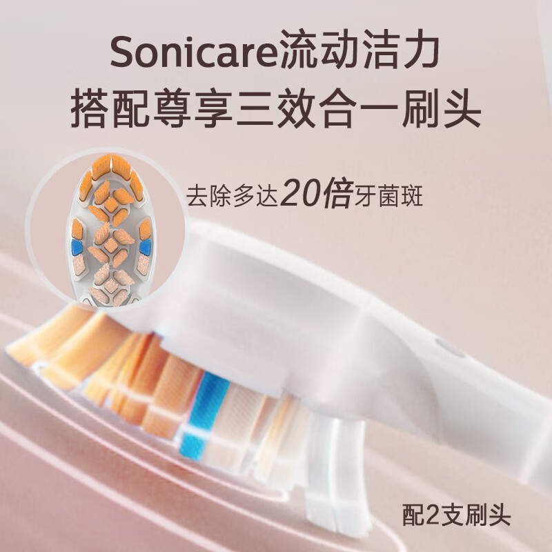 飞利浦(PHILIPS) HX9997/31 电动牙刷 尊享系列精准智感调节情侣国风限定版 茱萸粉高清大图