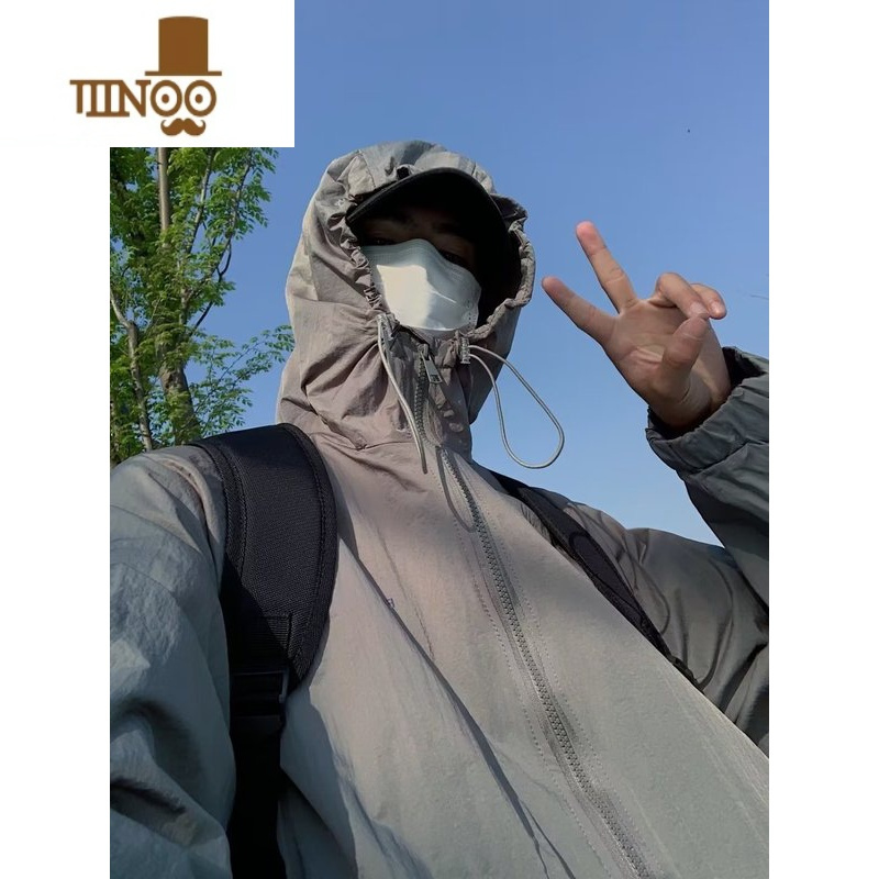YANXU山系户外防晒服男薄款冰丝凉感钓鱼防晒外套情侣港风潮ins登山服