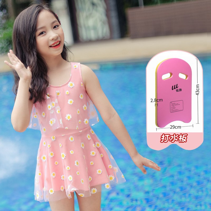 儿童泳衣女夏2021新款小中大童公主宝宝女孩连体分体防晒游泳装