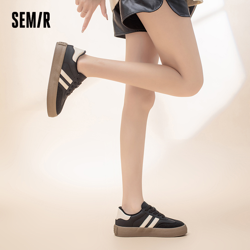 SEMIR复古德训鞋2023秋季新款女鞋厚底百搭休闲板鞋