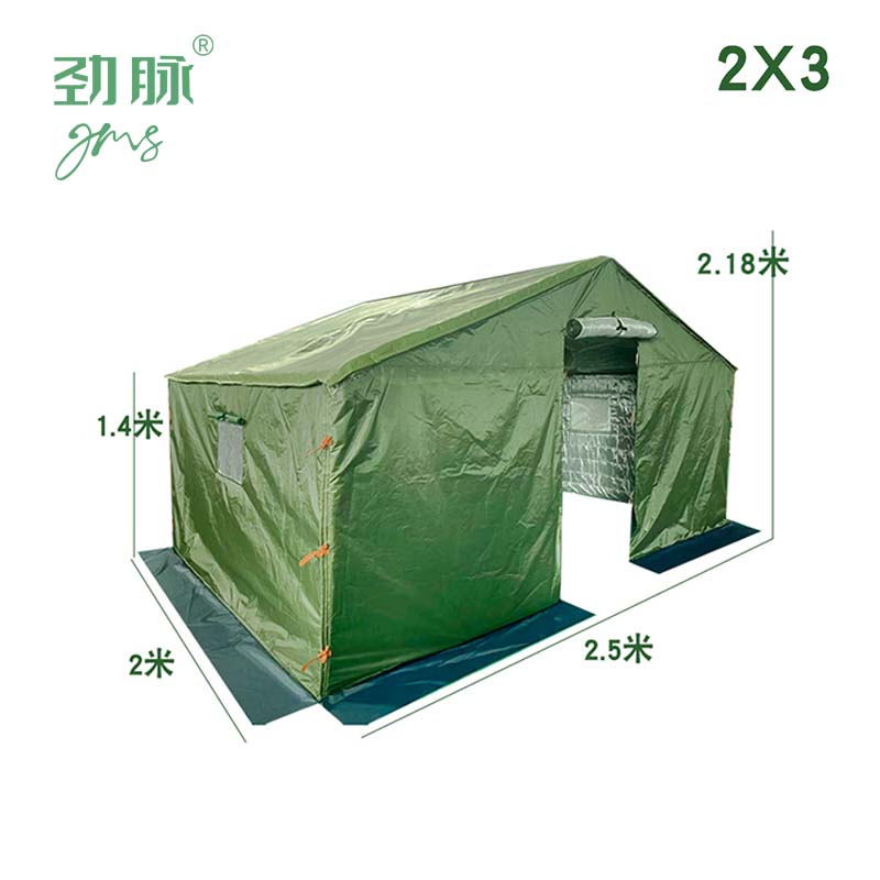 劲脉 户外救灾帐篷 无地梁-2*3 顶高清大图