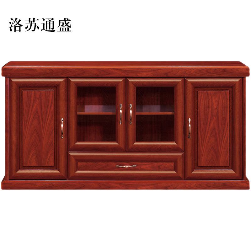洛苏通盛胡桃色餐边柜简约茶水柜四门1600*400*800常规款图片