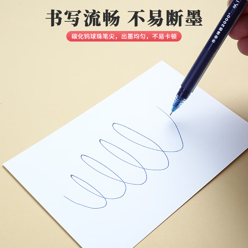 晨光(M&G)拔盖中性笔一体芯AGPY5501蓝0.5高清大图