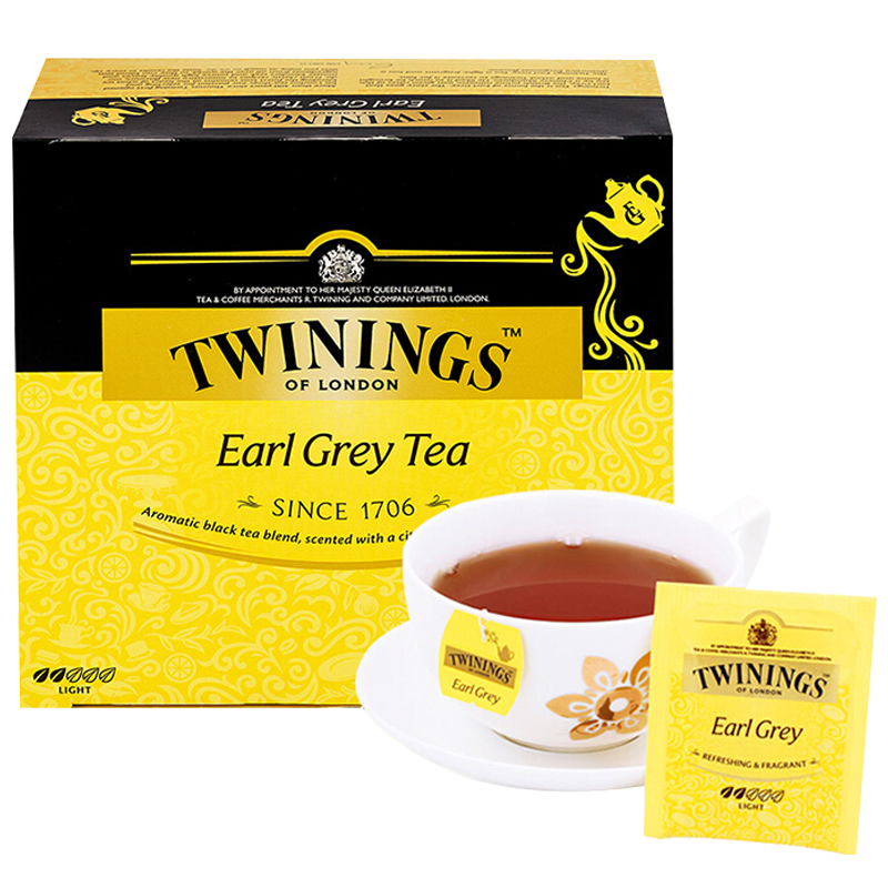 英国川宁(TWININGS) 豪门伯爵经典红茶50包*2g 波兰进口茶叶袋泡茶包