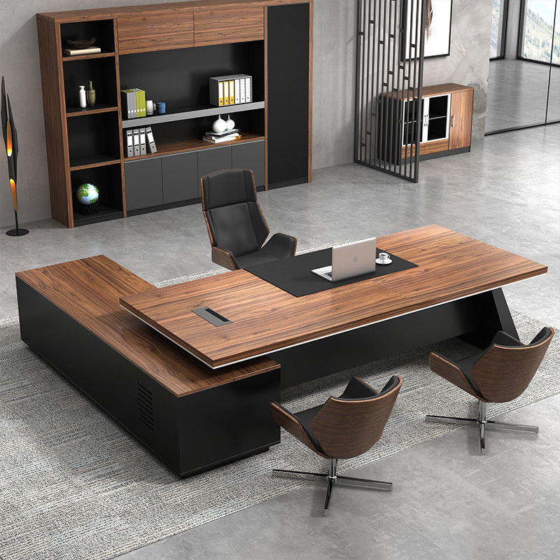老板桌简约现代总裁办公桌椅组合单人办工桌创意大班台总经理桌子