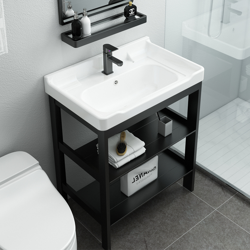 太空铝洗脸盆柜组合家用小户型闪电客卫生间洗漱台洗手盆一体面盆浴室