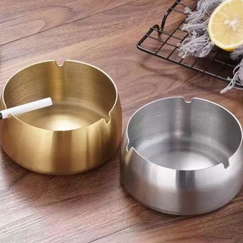 欧乐多(Olodo)不锈钢烟灰缸防摔家用客厅创意个性