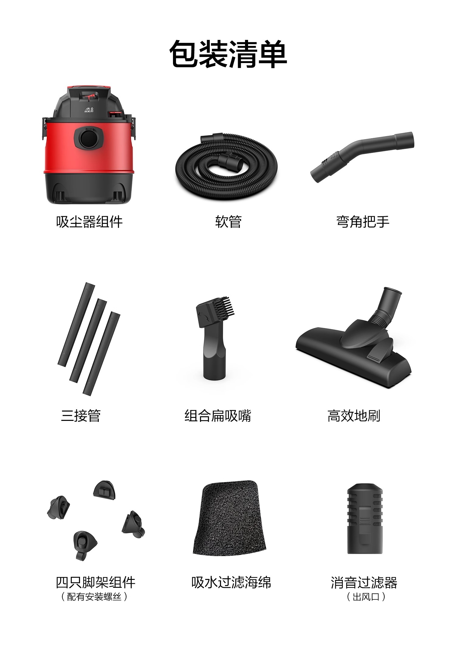 小狗吸尘器桶式干湿两用多功能家用大功率强吸力吸尘机吹风机D-807高清大图