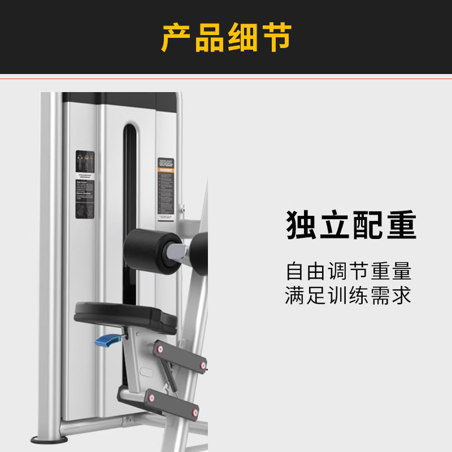 鹰起(FALCON ARMOR)低拉背训练器固定力量器械健身器材肌肉训练含体能课程 AX1381(单位:台)高清大图