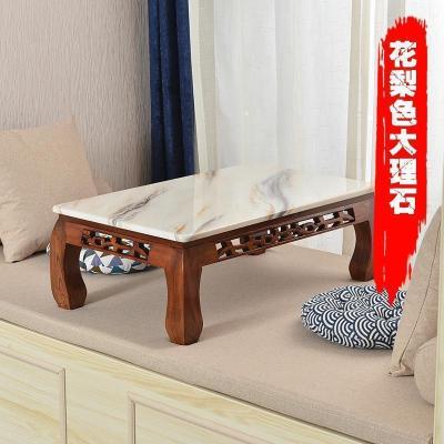 花梨木炕几实木小桌子卧室坐地炕桌飘窗小茶几榻榻米桌子家用矮桌_163 大理石100*60*30