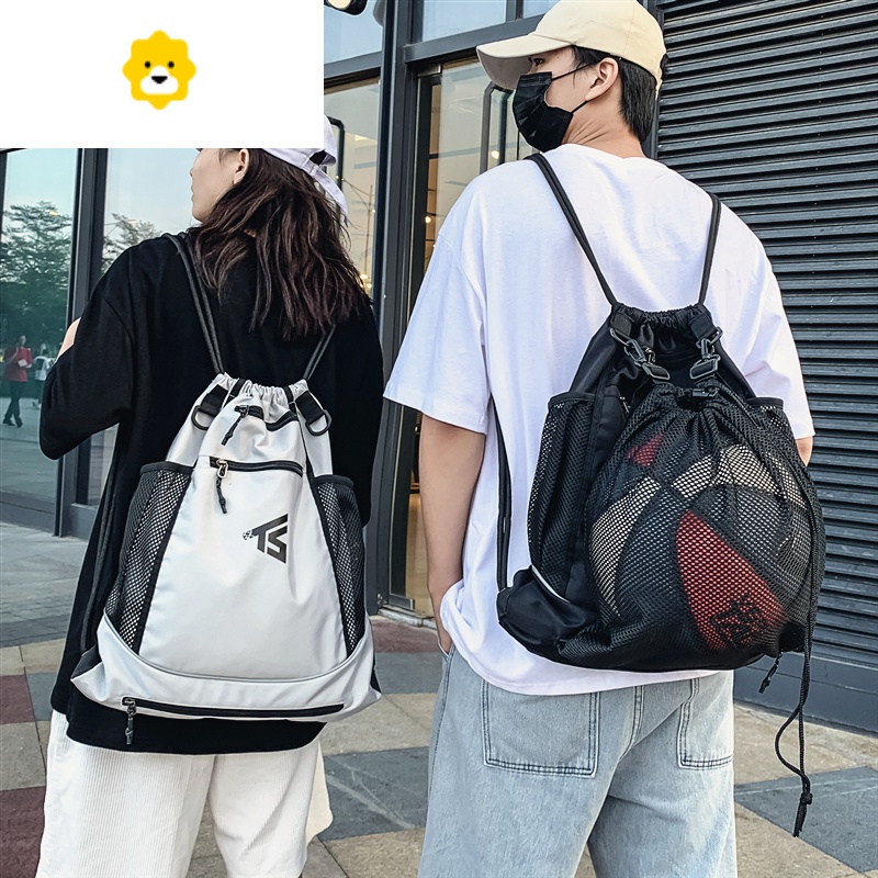 FENGHOU背包男运动款双肩包时尚潮牌男生篮球包ins潮个性训练健身束口袋高清大图