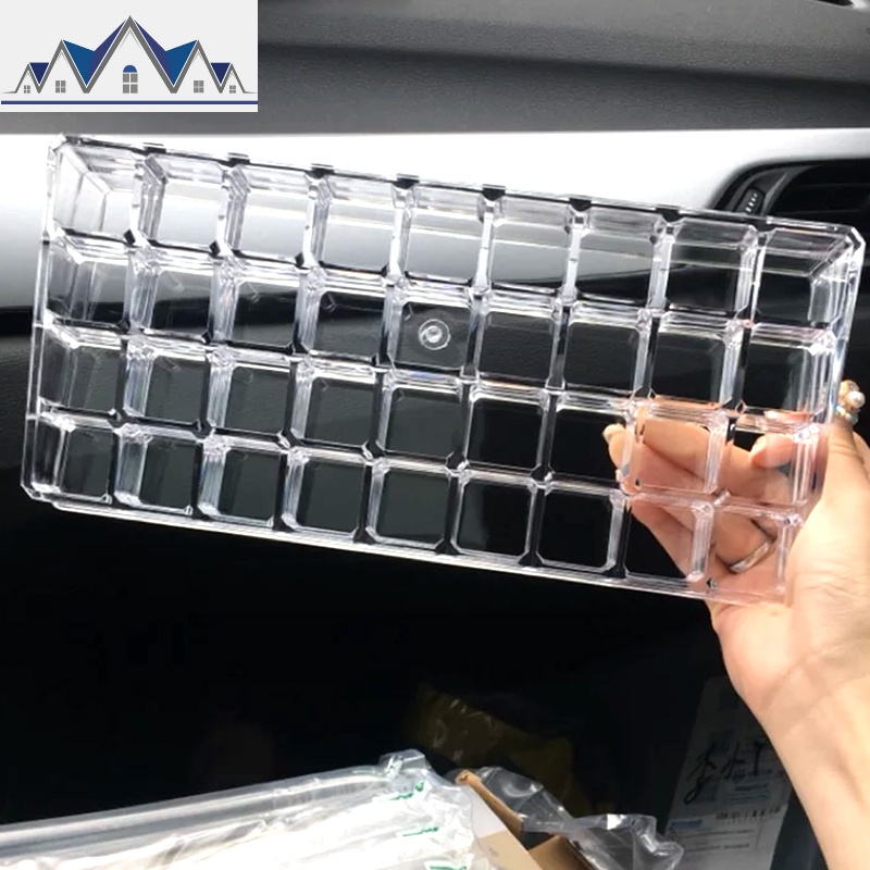 透明亚克力粉饼眼影腮红气垫口红架指甲油桌面整理化妆品收纳盒 三维工匠高清大图