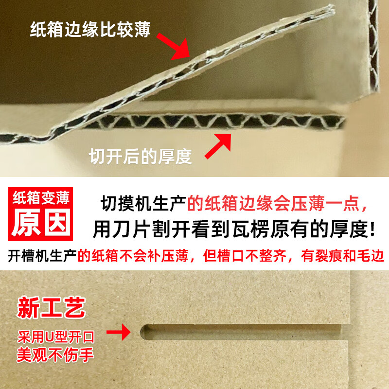 匠柏岚 五层加硬快递盒五层特硬快递邮政打包纸盒半高箱搬家纸箱(6号:260*150*180mm)1个 (十个起订)高清大图