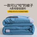 南极人空调被夏凉被夏季可机洗夏被学生宿舍单人被子薄纯水洗棉被芯夏人 180*220cm加大单人被 无染-月光蓝
